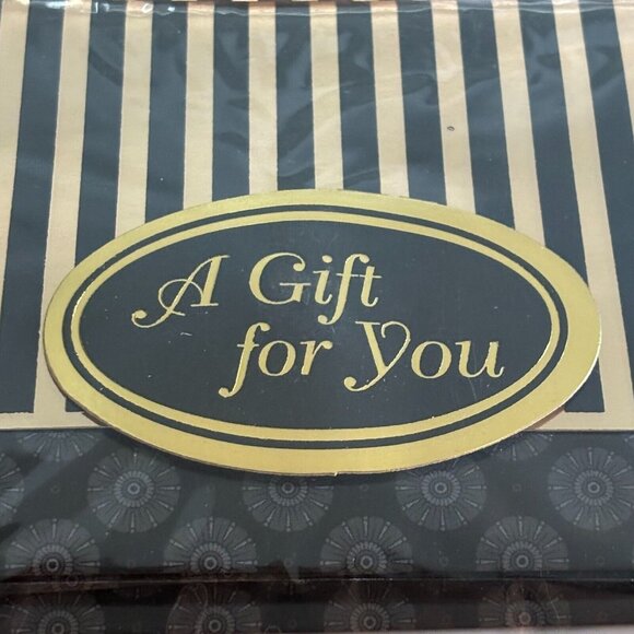 "A Gift For You" Gift Card Money Holders 8 Cards And Envelopes Black Gold Foil - Picture 3 of 4